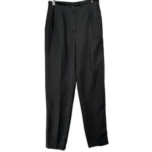 Bern & Mort Pants Womens 6 Black Pleated High Waist Tapered Dress Trouser Office
